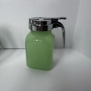 Tablecraft ~ Jadeite ~ Glass Syrup Dispenser ~ 6 Oz. ~ 2.25 x 4.75